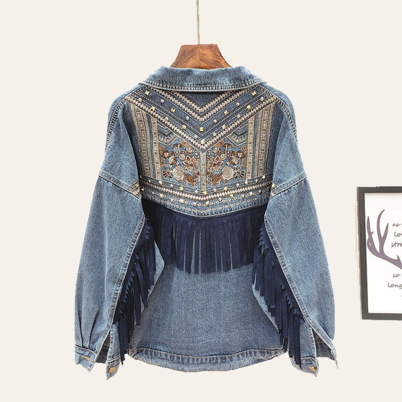 Boho Denim Jacket for Women - Piper