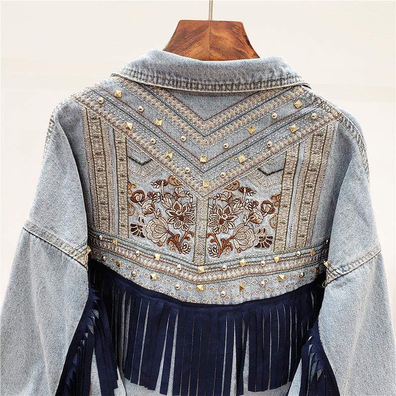 Boho Denim Jacket for Women - Piper