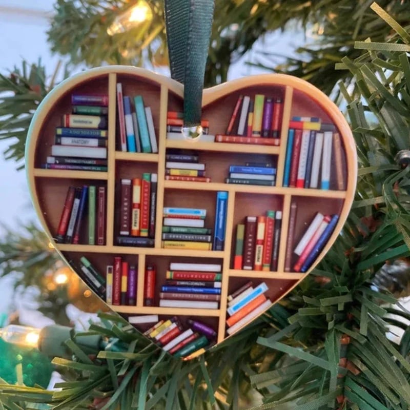 Book Lover's Heart Ornament