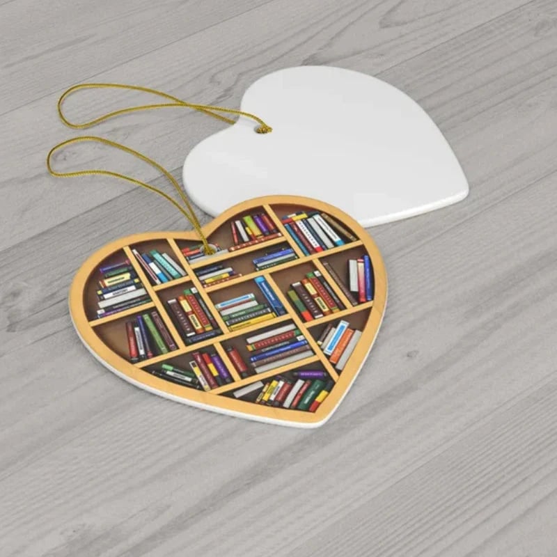 Book Lover's Heart Ornament