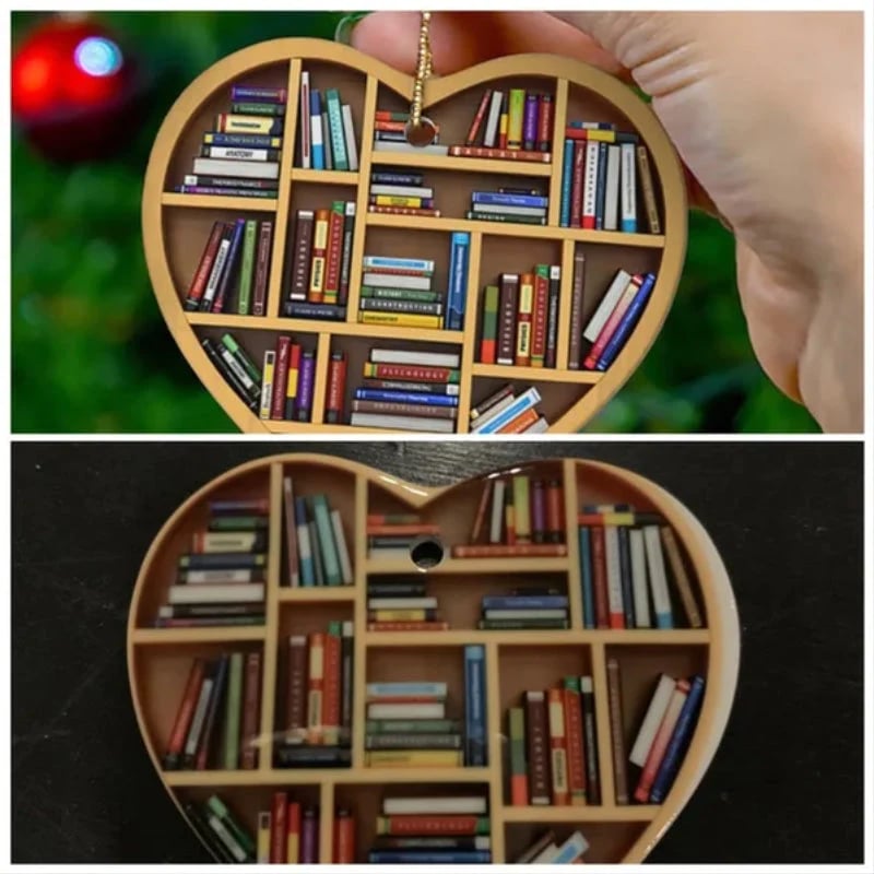 Book Lover's Heart Ornament