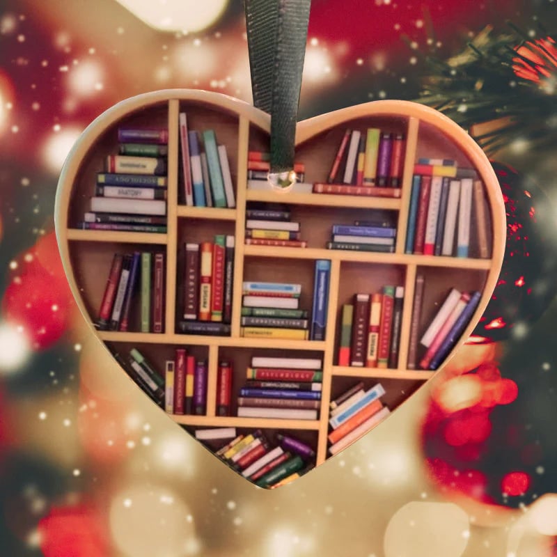 Book Lover's Heart Ornament