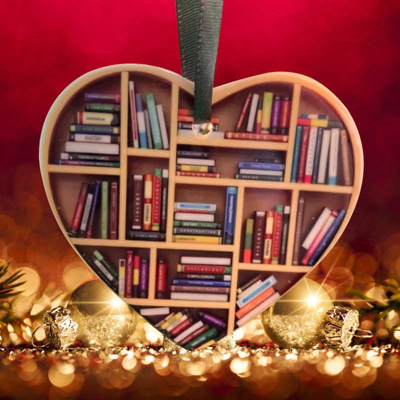 Book Lover's Heart Ornament