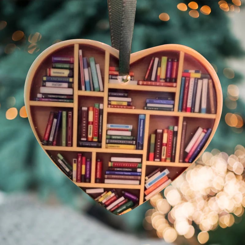 Book Lover's Heart Ornament