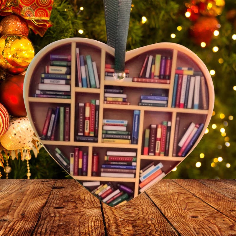 Book Lover's Heart Ornament