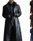 Boston - Faux leather long coat for men