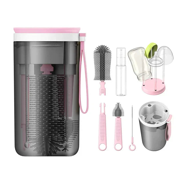 Bottle Cleaning Kit - Handy on the go - Baby bottle brush &amp; cleaner