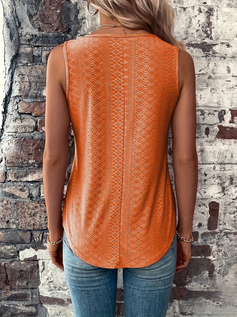 Boudicca - Eyelet Solid Tank Top