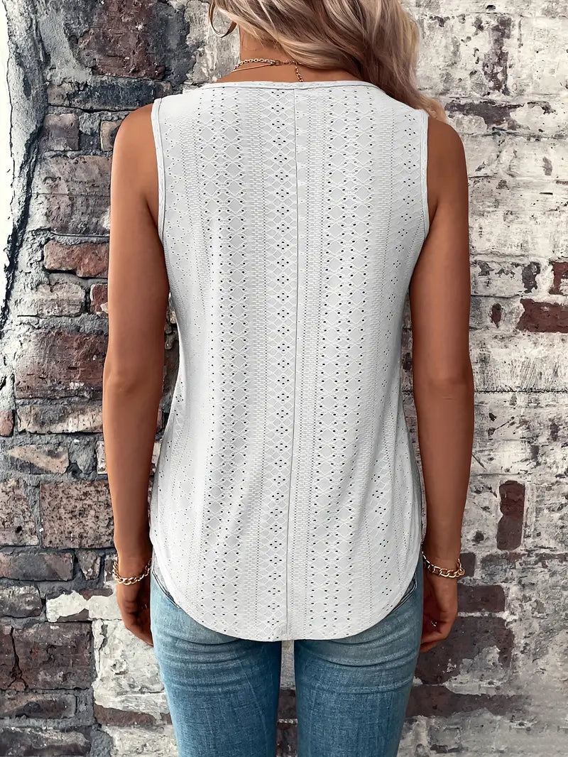 Boudicca - Eyelet Solid Tank Top