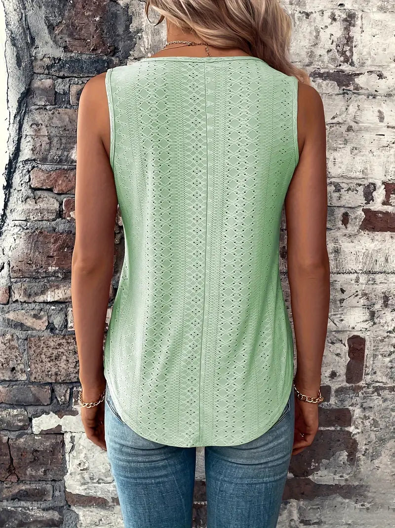 Boudicca - Eyelet Solid Tank Top