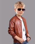 Boys' Cool Jacket with Stand-Up Collar and Zip - Raffy
