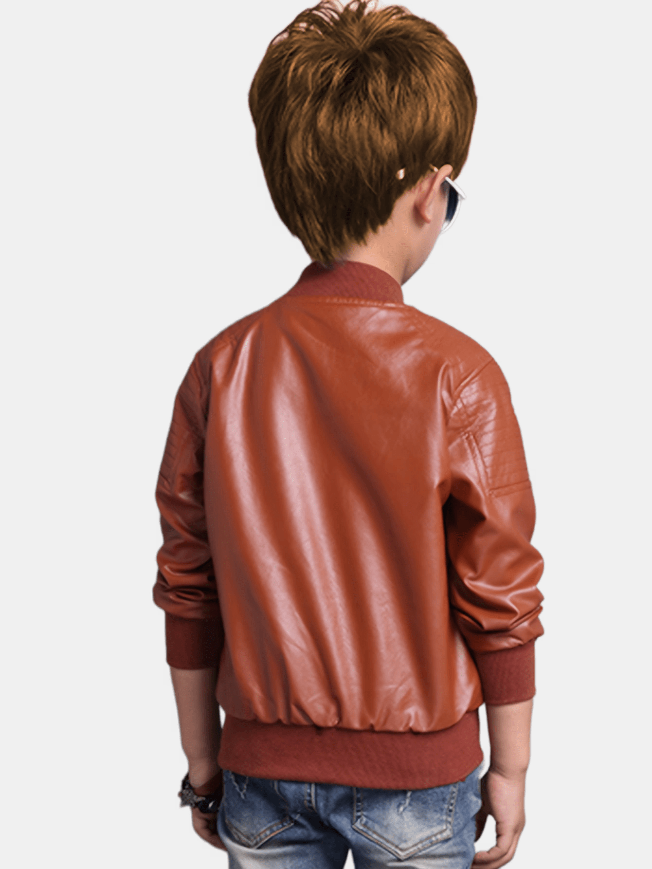 Boys' Cool Jacket with Stand-Up Collar and Zip - Raffy