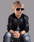 Boys' Cool Jacket with Stand-Up Collar and Zip - Raffy