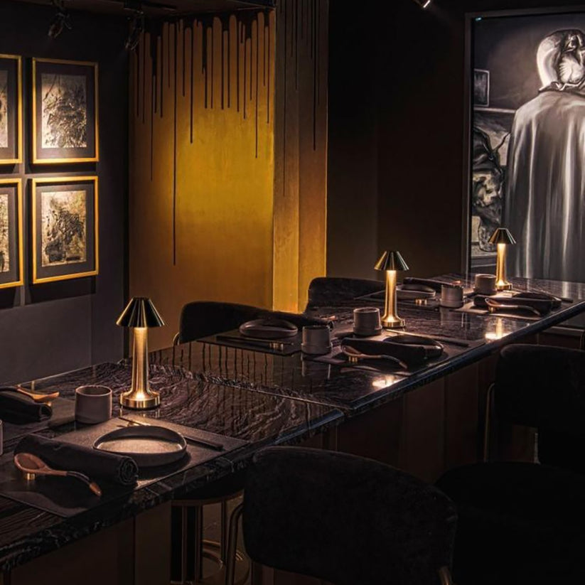 BrassGlow – Restaurant Bar Table Lamp