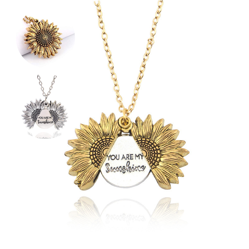 Bring a smile with this symbolic sunflower necklace.