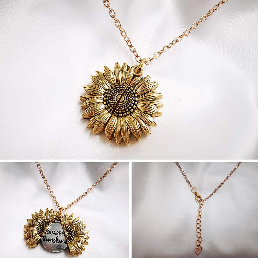 Bring a smile with this symbolic sunflower necklace.