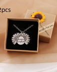Bring a smile with this symbolic sunflower necklace.