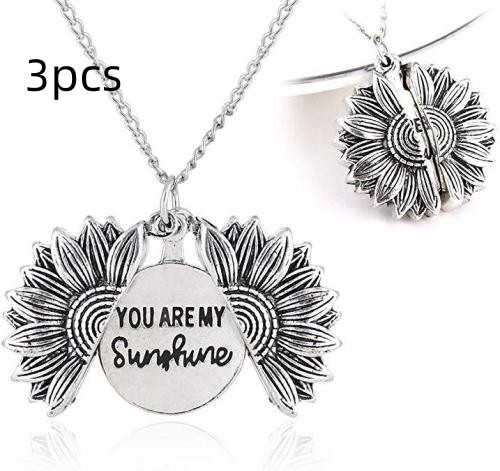 Bring a smile with this symbolic sunflower necklace.