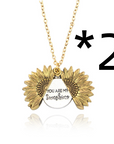 Bring a smile with this symbolic sunflower necklace.