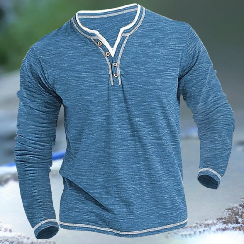 Burkhardt - Long-Sleeved Shirt with V-Neck