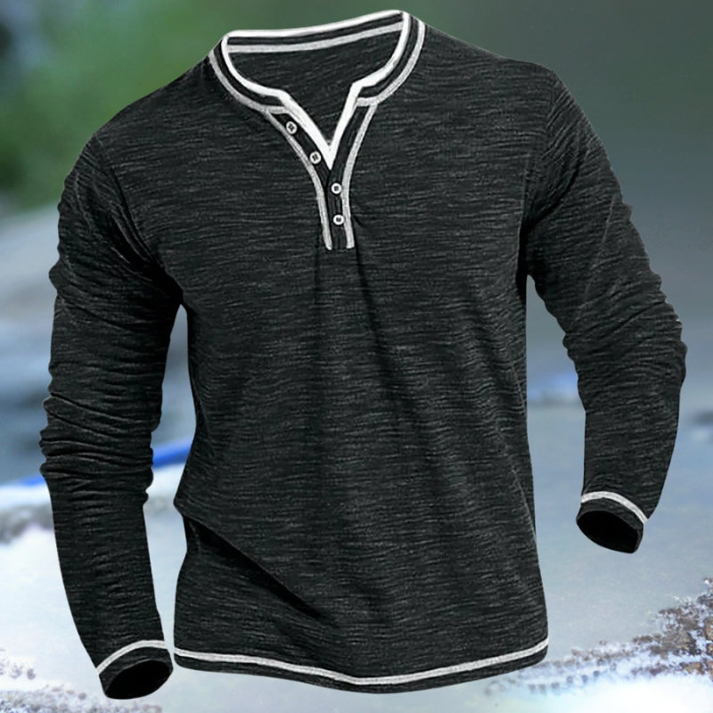 Burkhardt - Long-Sleeved Shirt with V-Neck