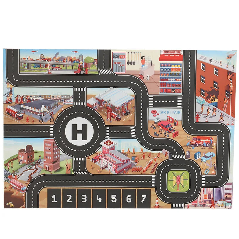 Car Adventure - Magic City Playmat - City Car Play Mat