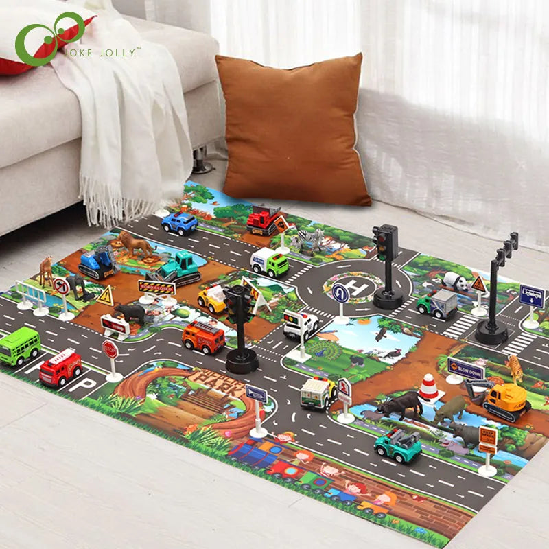 Car Adventure - Magic City Playmat - City Car Play Mat