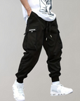 Cargo trousers for men - with multiple pockets and adjustable drawstring