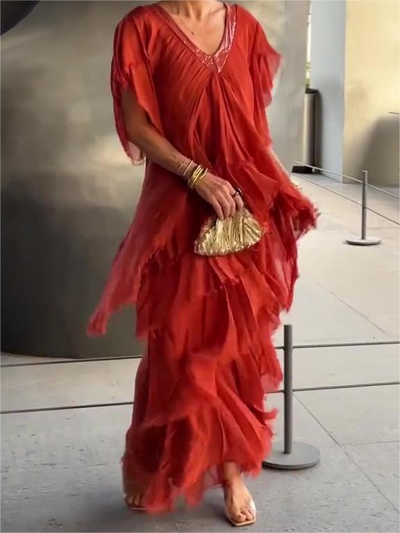 Carlijn - Elegant Maxi Dress with V-Neck