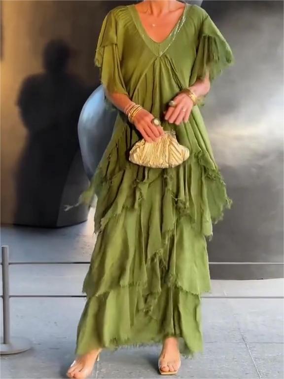 Carlijn - Elegant Maxi Dress with V-Neck