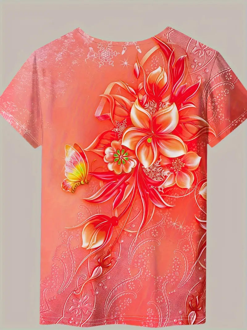 Carlisa - T-Shirt with Floral Print