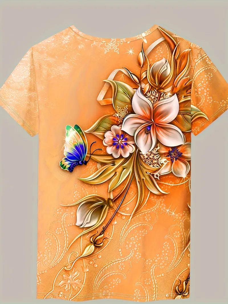 Carlisa - T-Shirt with Floral Print