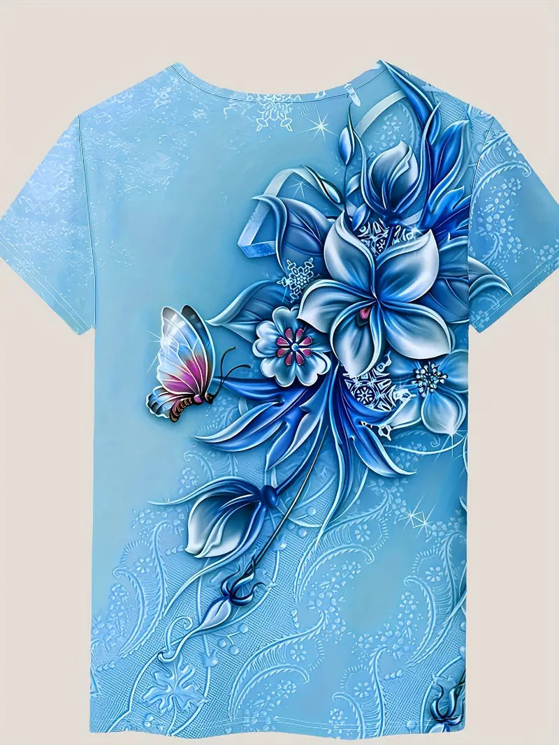 Carlisa - T-Shirt with Floral Print