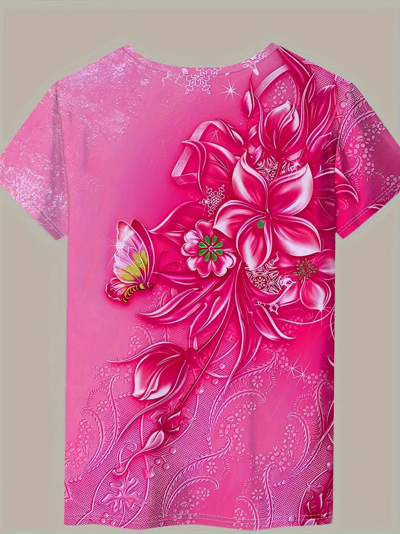 Carlisa - T-Shirt with Floral Print