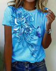 Carlisa - T-Shirt with Floral Print