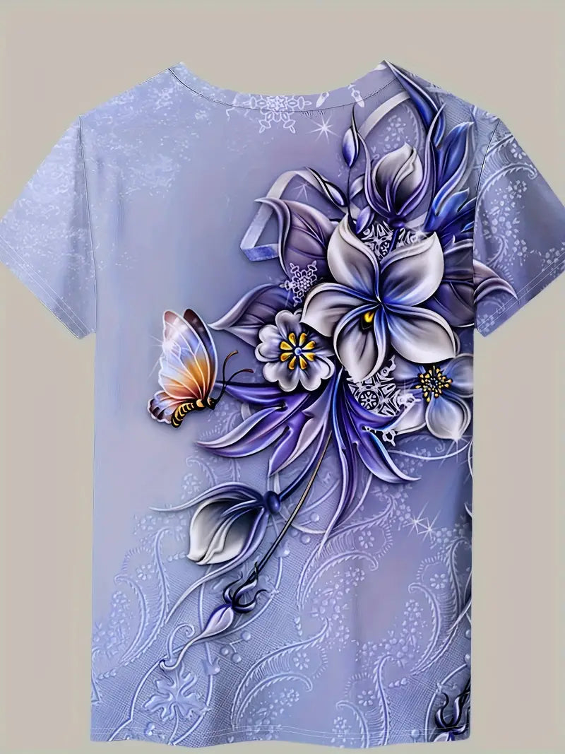 Carlisa - T-Shirt with Floral Print