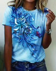 Carlisa - T-Shirt with Floral Print