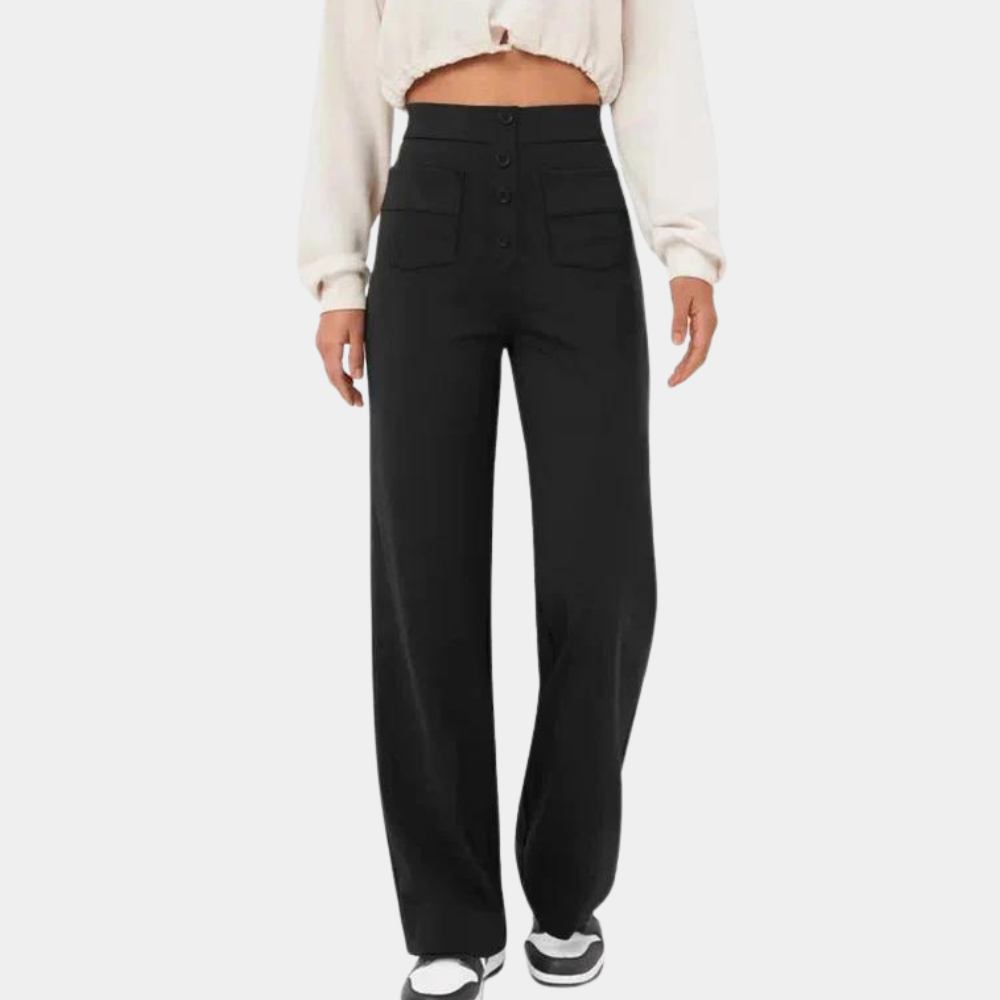 Carry - Casual comfortable high-waisted trousers for women