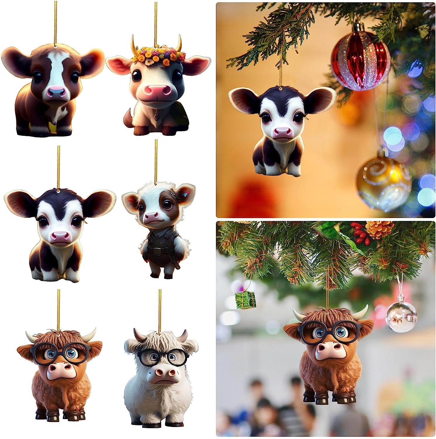 Cartoon Cow Decorative Ornament