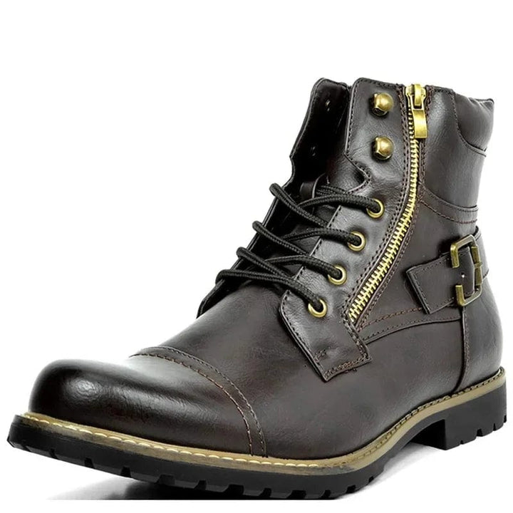 Carwin – Stylish Leather Lace-Up Boots