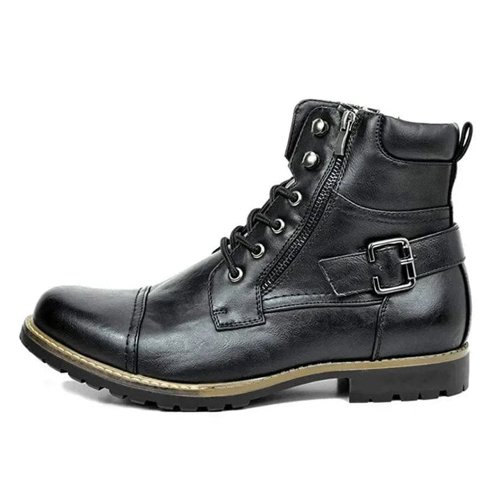 Carwin – Stylish Leather Lace-Up Boots
