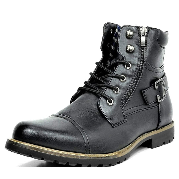 Carwin – Stylish Leather Lace-Up Boots