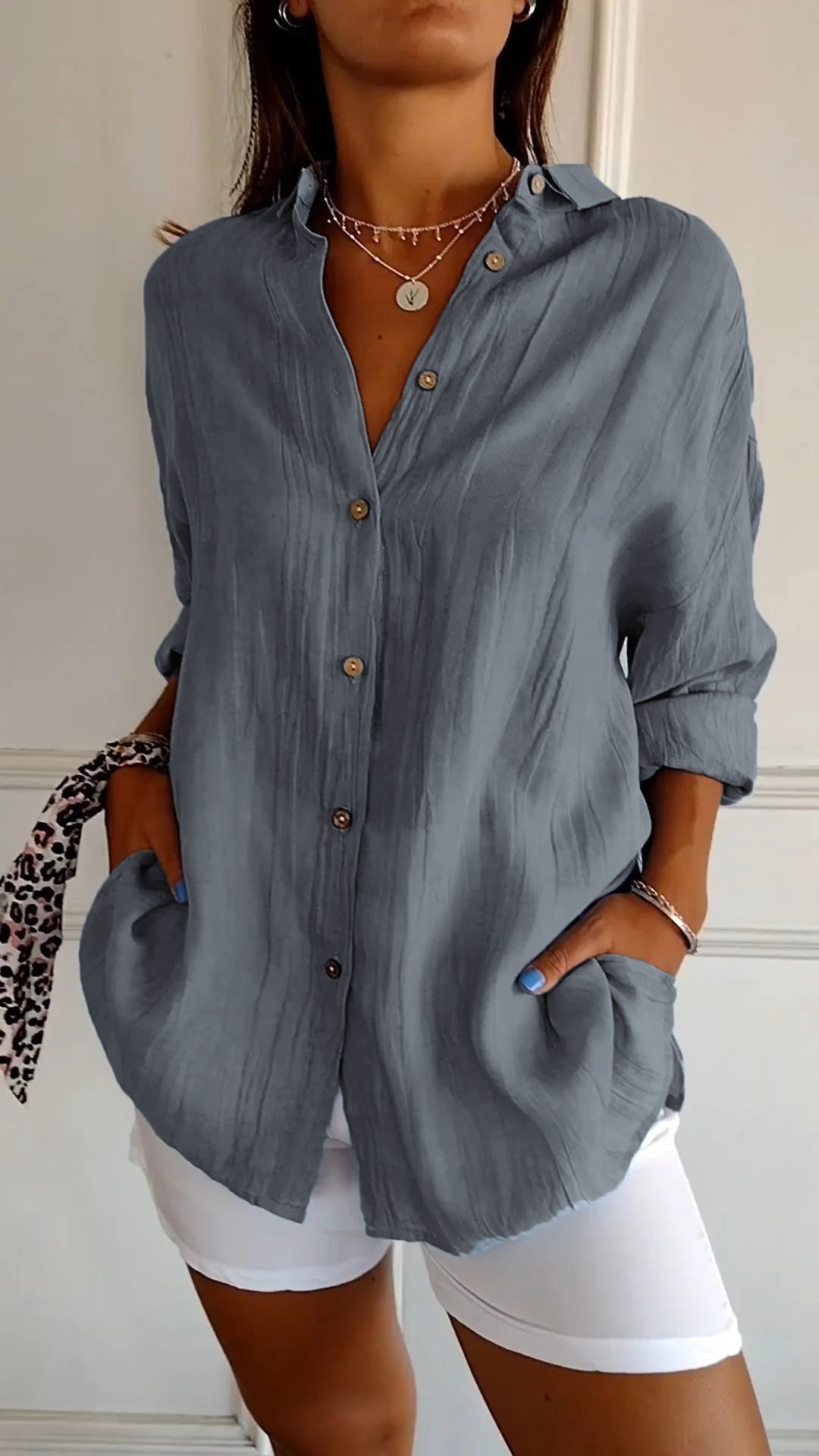Casual Button Down Shirt for Women - Carina