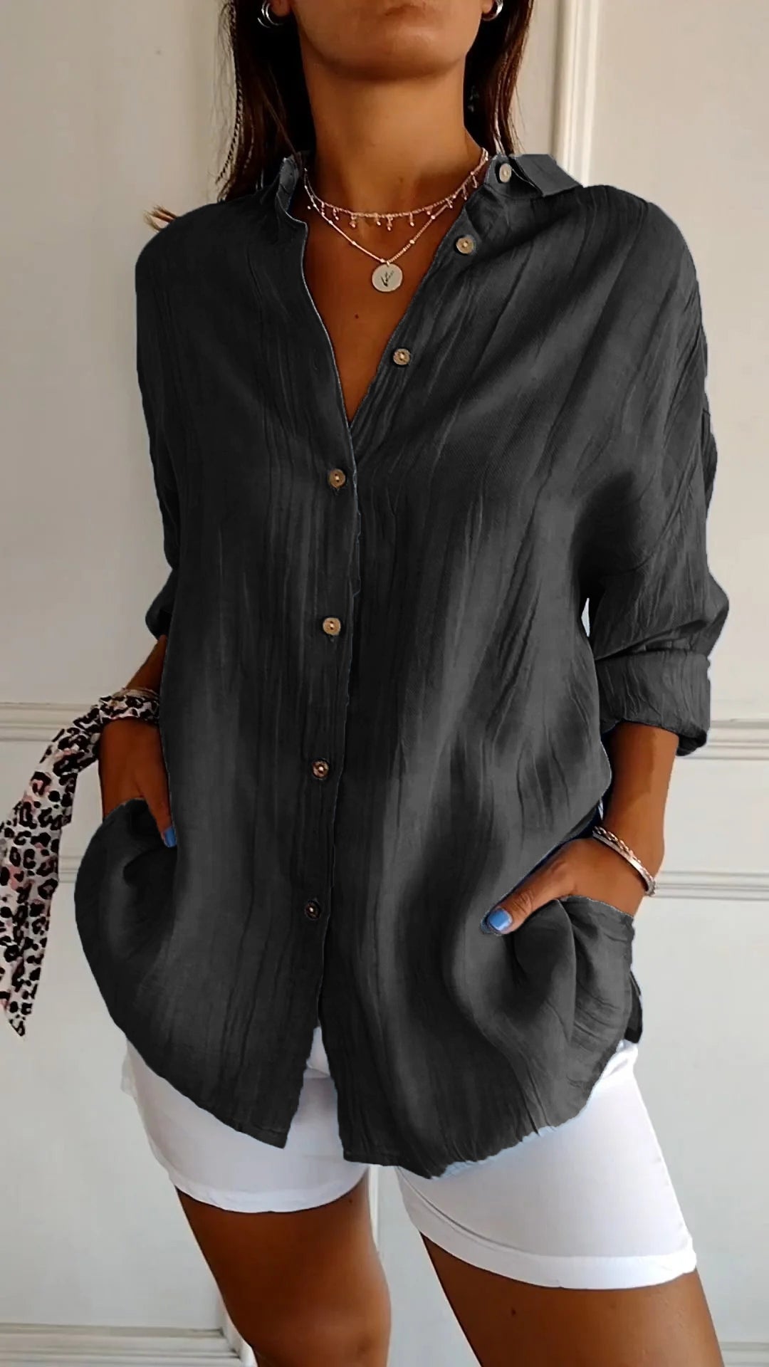 Casual Button Down Shirt for Women - Carina