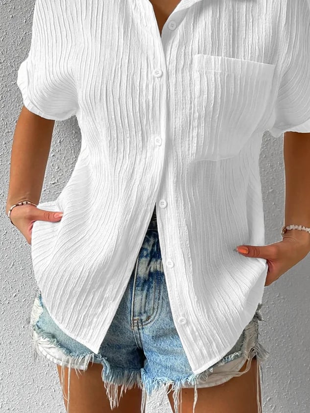 Casual Button-Up Shirt with Collar