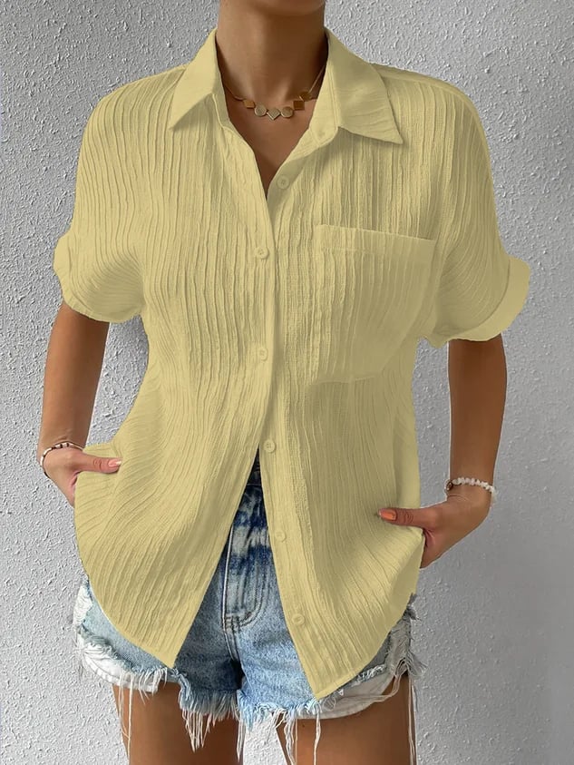 Casual Button-Up Shirt with Collar