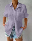 Casual Button-Up Shirt with Collar