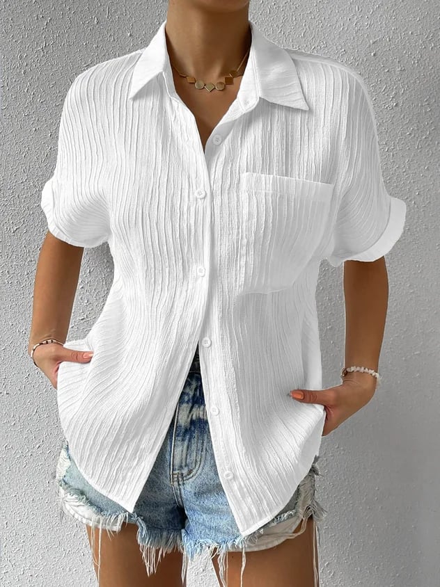 Casual Button-Up Shirt with Collar