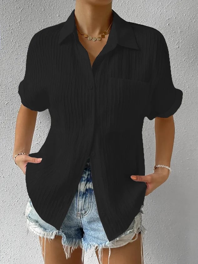 Casual Button-Up Shirt with Collar