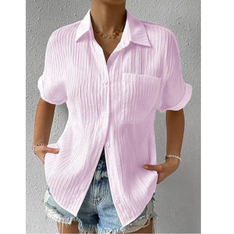 Casual Button-Up Shirt with Collar